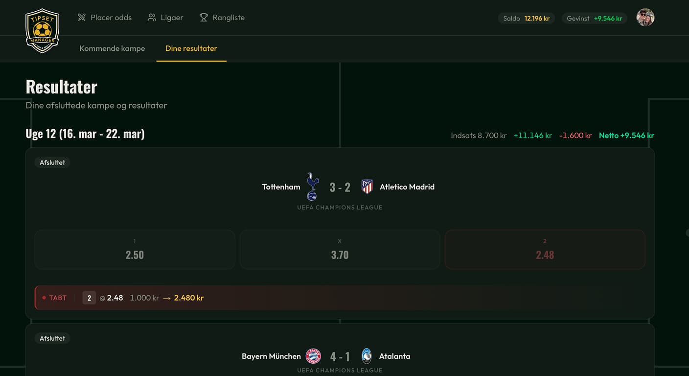 Følg dine resultater